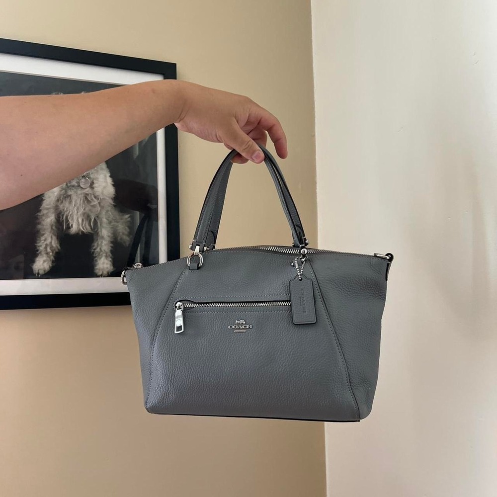 y2k 2000s pebbled leather Coach small satchel tote shoulder bag / crossbody bag